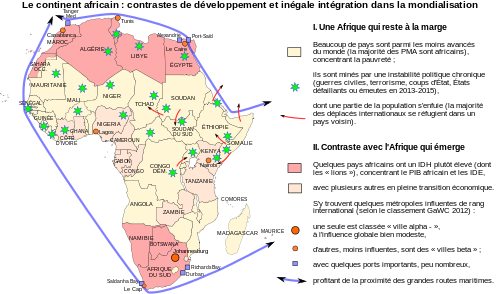 Croqui Le Continent Africain Contraste De Developpement Et Inegale Integration Dan La Mondialisation Librecour Eu L Afrique Dissertation 